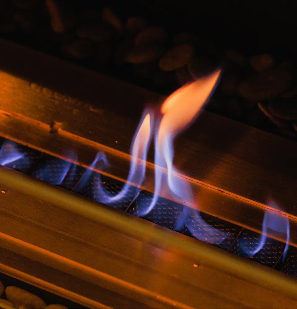 画像:暖炉の炎